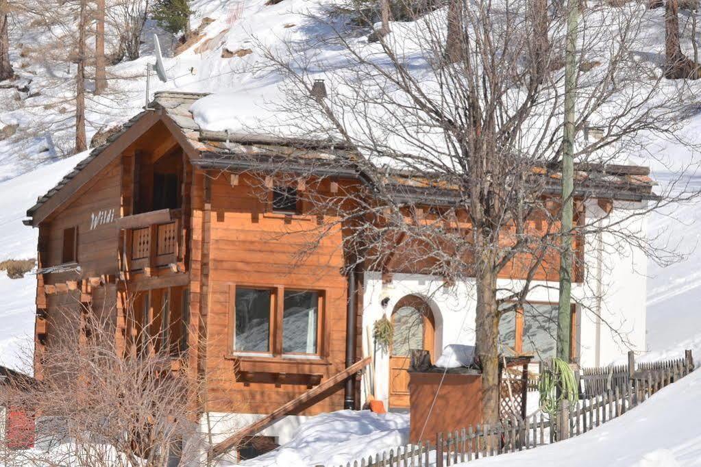 Ferienwohnung Haus Alpenperle Saas-Almagell Exterior foto
